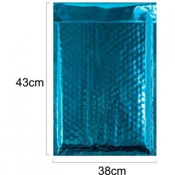 Empaques Burbujas Polietileno Azul 38x43