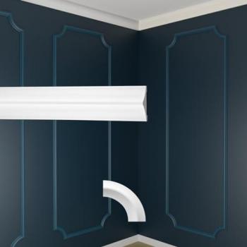 Segmenti decorativi in polistirolo bianco
