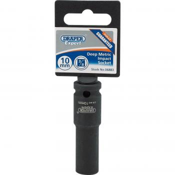 Draper Expert 10mm 3/8 Square Drive Hi-Torq 6 Point Deep Impact Socket 6883