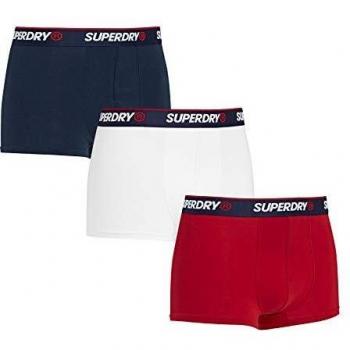 Superdry Classic Trunk Triple Pack Boxer, Rouge (Multipack)