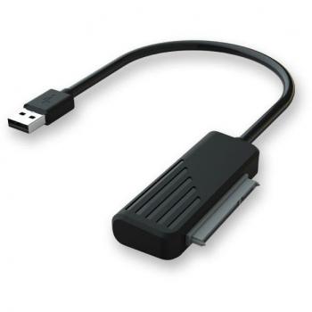Savio AK-38 Adattatore USB 3.0 a SATA per hard disk da 2,5 con cavo di 0,6 m e inversione del genere dei cavi SATA, colore nero
