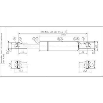 STABILUS 6509IC Mola de Ar