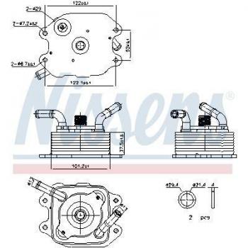 Nissens 91440 Engine Oil Heat Exchanger