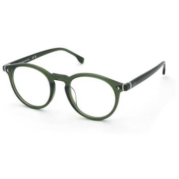 Lozza VL 4377 06W5 – Acetat-Brille für Männer, rundes Design, grün