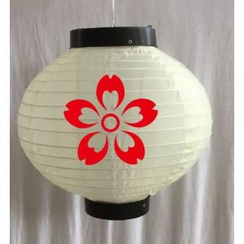 Lámpara de araña de tela con diseño japonés, 30cm, flor de cerezo