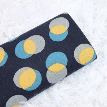 Tissu à motif cercle en coton 110x45cm pour sacs et nappes