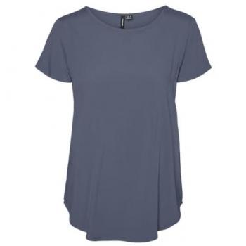 Vero Moda Damen‑Top „VMBELLA SS TOP“ – Kurzarm‑Bluse in Blau, regular fit