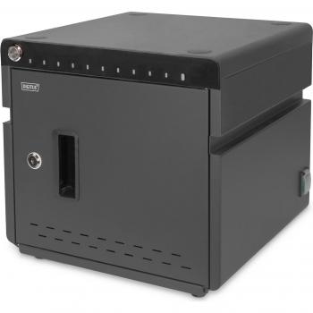 Mobiler Desktop Ladeschrank, 10 Ladestationen, für Tablets bis 14