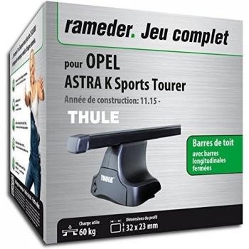 Rameder Pack, Barres de Toit SquareBar Compatible avec Opel Astra K Sports Tourer (137082-14870)