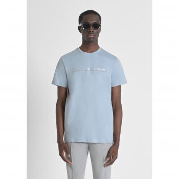 T‑shirt regular blue Antony Morato M imprimé laminaire débossé