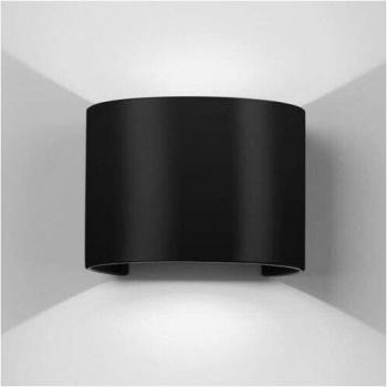 Aplique de Luces LED COB 20W, Forma Ovalada, Color Negro, Temperatura Fría, Uso Interior/Exterior