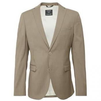 Outdoorjacke s.Oliver BLACK LABEL „S.O PURE“ – melierte Stretch‑Ware, Herren, Größe L, Camel