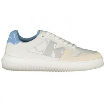 Calvin Klein Sporty White Lace-Up Sneakers with Logo
