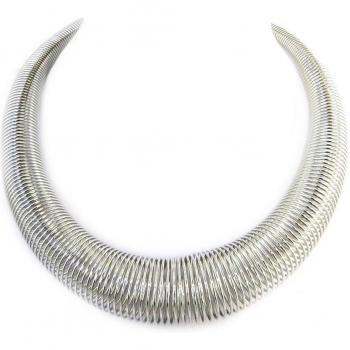 Grau­silberner Spiralketten-Designer „Lily“ – Modell L9624