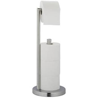 Support de Papier Toilette en Acier Inox, Relaxdays, 3 Rouleaux, Argenté