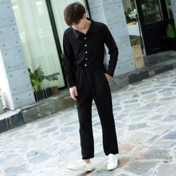 Mono relajado de pierna ancha para hombre, chaqueta de estilo urbano, primavera y otoño