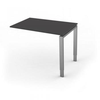 Table de coin Kerkmann StageOne Form 5 avec charnières, 100x60 cm, gris foncé