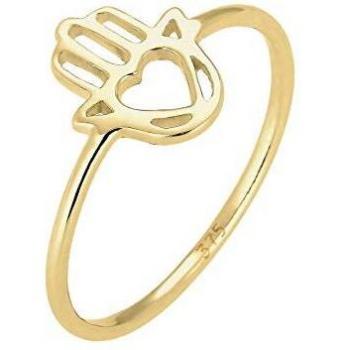 Damenring Elli Premium – Hamsa – 375 Gelbgold – Minimal Design