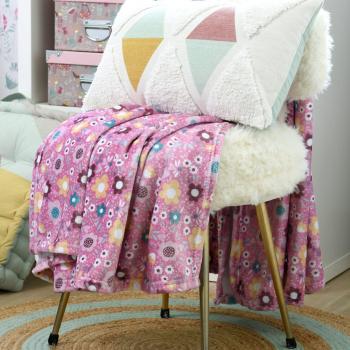 Plaid Poliestere Fiori Colorati 130x160