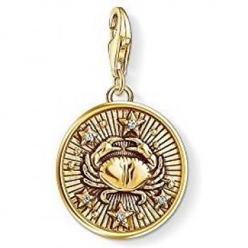 Charm Pendente Cancro Argento 925 Dorato