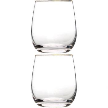 2 Piece 340 ML Clear Glass Mugs Cute Milk Cups