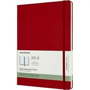 Moleskine Planner XL 18 Mesi 2019‑20 Rosso Scarlatto
