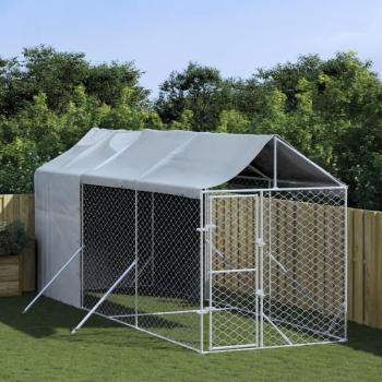 Furniture Limited Maison Exclusive Perrera Exterior con Toldo de Acero 2×6×2,5 m