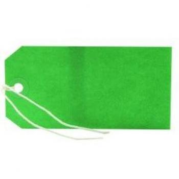 Strung Tag 120x60mm Green Pack of 1000