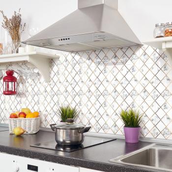 24 Vinilos Decorativos de Baldosas con Efecto Mármol