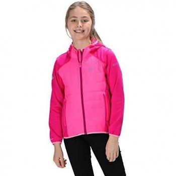 Veste Technique Enfant Regatta KIELDER IV déperlante, légère et isolante, Dark Cerise/Neon Pink, FR : XL