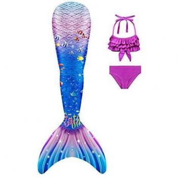 Hejin Sirenetta 140cm Set di Costumi 3 Pezzi