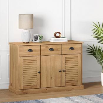 VIGO Sideboard 113x40x75 cm Solid Wood Pine with Drawers vidaXL