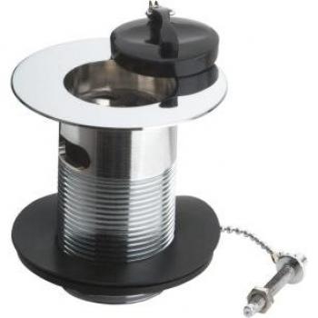 Peerless 201365 Belfast Slot Sink Drain Plug – Poly, Chain & Stay, Chrome Finish, 1½″