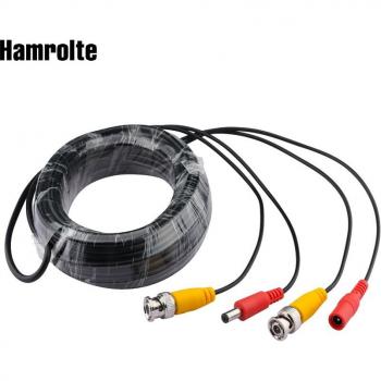 Cable BNC Hamrolte 20 m con conexión de enchufe AHD/TVI/CCTV