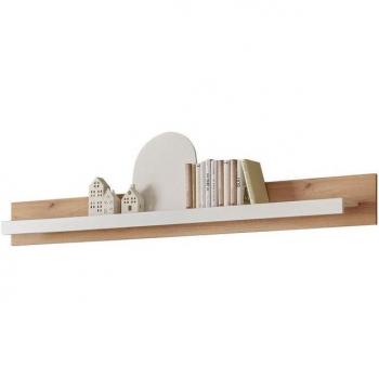 INOSIGN Brixen Wandboard – Modernes Hängeregal mit Ablage, Weiß/Eiche Dekor