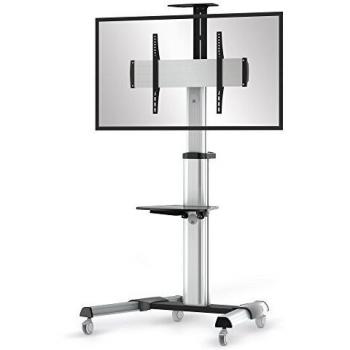 Conecto LM-FS02G Pro TV Ständer Standfuß rollbar Universal für Monitor Fernseher LCD LED Plasma mobil mit Rollen höhenverstellbar schwenkbar drehbar 37-70 Zoll