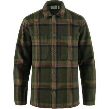Flanella Verde Boscone Fjällräven Singi Camicia Lunga L
