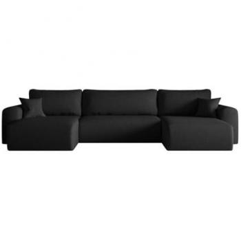 Kaiser Möbel Ecksofa U‑Form mit Schlaffunktion & integriertem Bettkasten – CAPRI