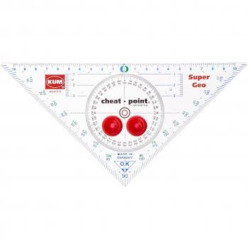 Geometrie-Dreieck mit Vollwinkelmesser Super Geo 1