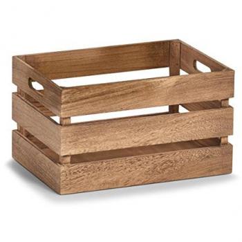 Scatola Portaoggetti in Legno Stile Vintage 35x25x20 cm