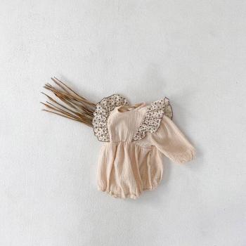 Ruffle Shoulder Baby Girl Bodysuit