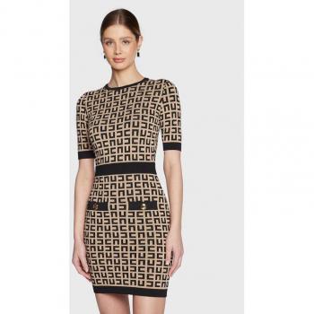 Elisabetta Franchi Damen-Strickgarnkleid Beige, Eng anliegend, Modellnummer AM‑40Z‑31E2‑V540