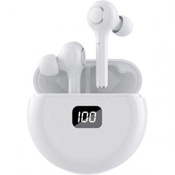TWS Bluetooth Earbuds with IPX7 Waterproof, LED Display, and Built-in Microphone