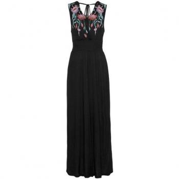 Buffalo Casual-Chic Maxikleid Schwarz, Gr. 38
