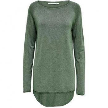 Pull ONLY Onlmila Lacy L/s Long Pullover Knt, taille S, vert clair (Melange Chino Green) pour femme