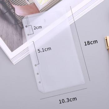 A5/A6 PVC 6-Hole Zipper Storage Bags (6 Pack)