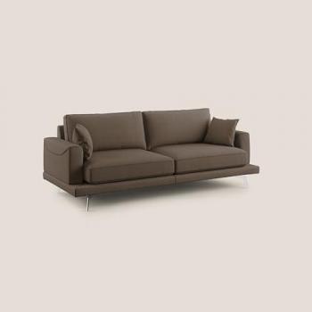 Canapé Dorian 178 cm en tissu doux marron