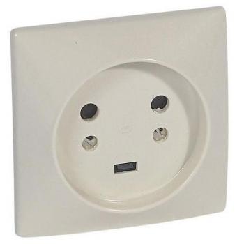 Base de corriente 20A 2P+T 380V con garras 80x80mm