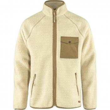 Fjallraven Men's Vardag Pile Fleece, Chalk White, Medium