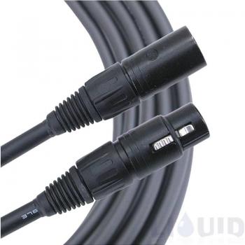 Studio XLR 50 Gold Neglex Quad Mic Cable – Black Finish